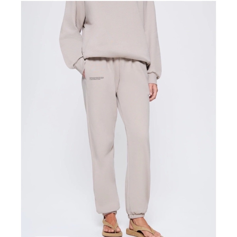 Pangaia Womens 365 Midweight Track Pants‎ Stone Organic Cotton Joggers
